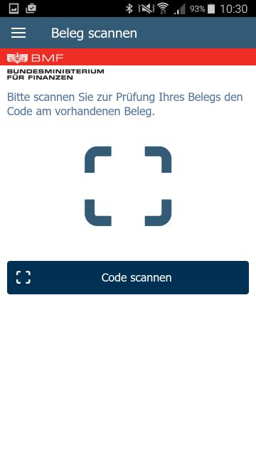 BMF Belegcheck App starten