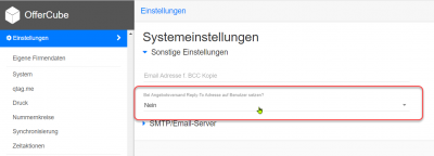 settings useSendEmailReplyToUser4Offer