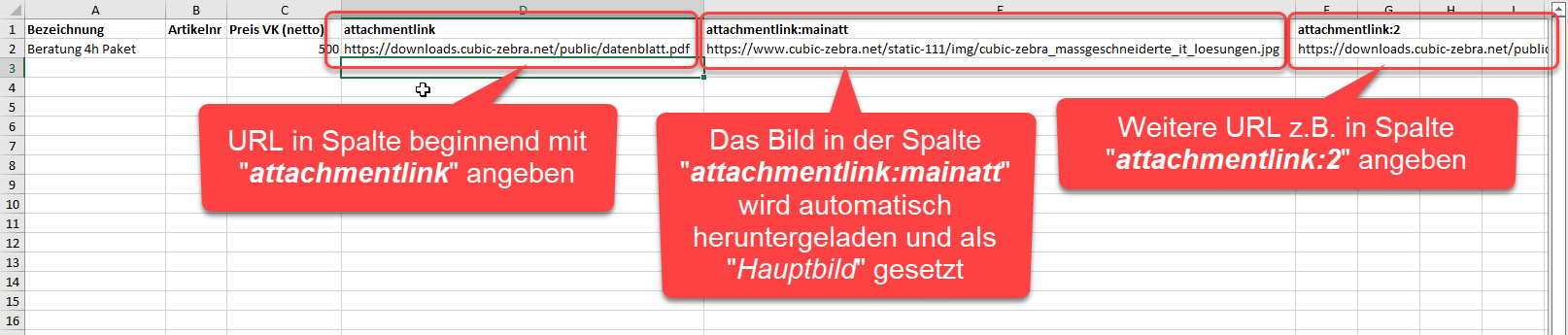 Bilder von URL herunterladen Excel vorbereiten