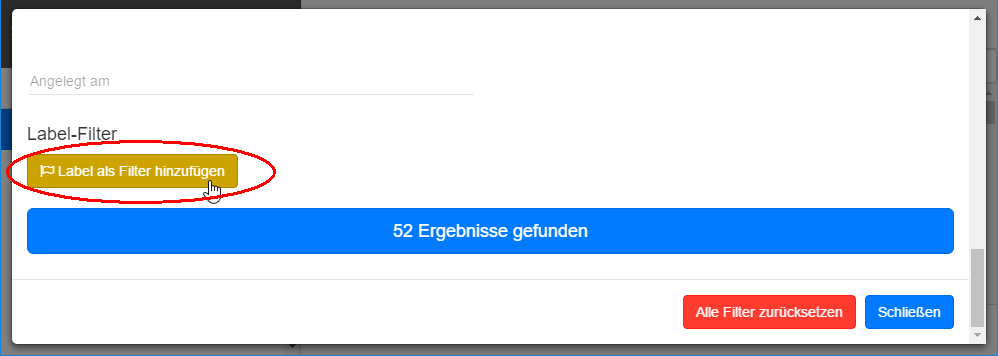 Label als Filter hinzufügen