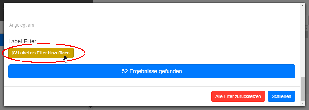 Ein Label als Filter hinzufügen